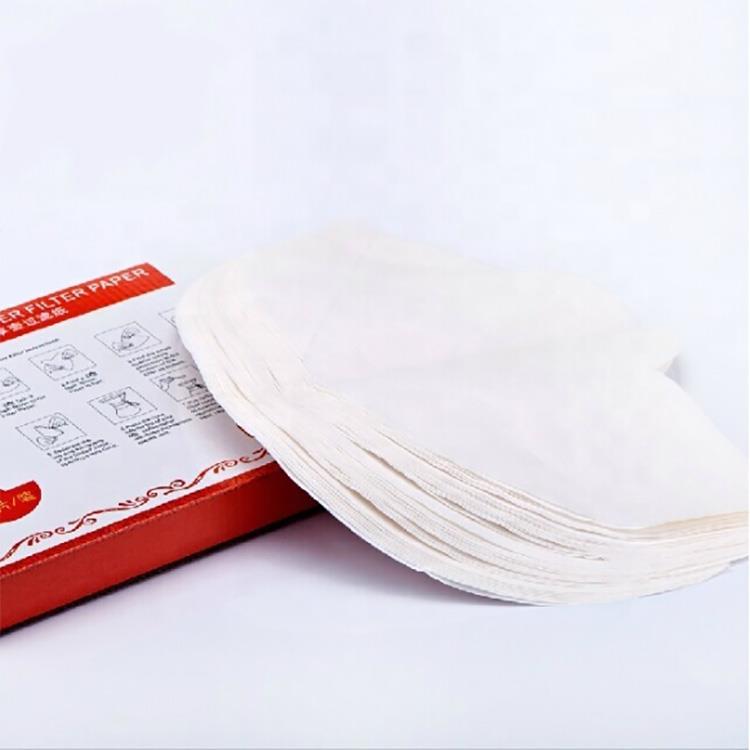自然な無漂白のコーンファンの形のコーヒーろ紙3 Natural Unbleached Cone Fan Shape Coffee Filter Paper 3