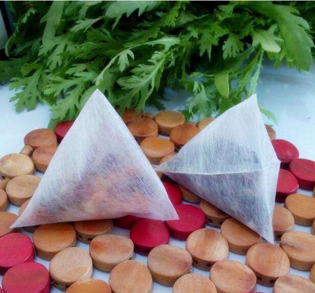Biodegradable Corn Fiber Non Woven Pyrmid Tea Bag Trangle Tea Filter Bag OEM