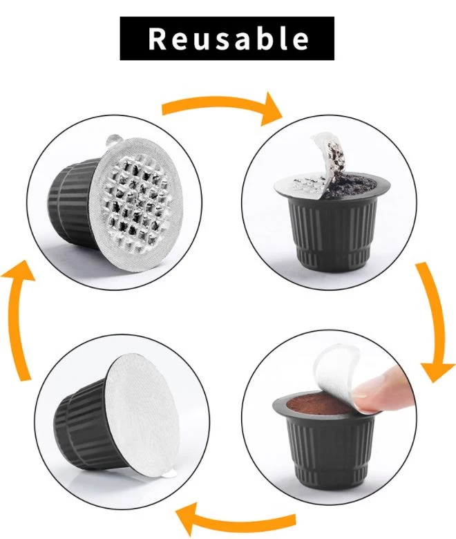 Disposable Filter Dripper Coffee Capsule For NES Coffee Machine Nespresso And Nestle Coffee DIY Capsule With Aluminium Foil Bottom