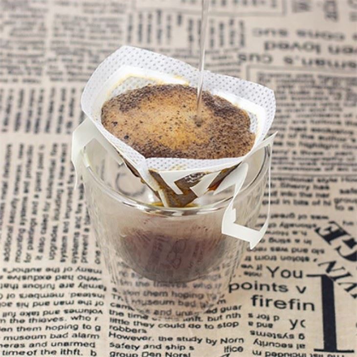 Wholesale Portable Disposable Empty Drip Hanging Ear Diamond Shape Filter Paper Coffee Bag